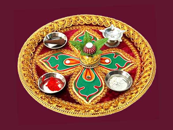 Diwali Pooja Thali - Deepavali Puja Thali Ideas